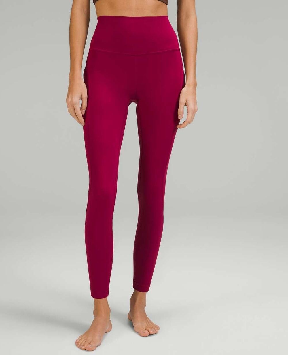 Lululemon Align High-Rise Leggings 25" Size 2 Pomegranate Pink Yoga Pilates Gym